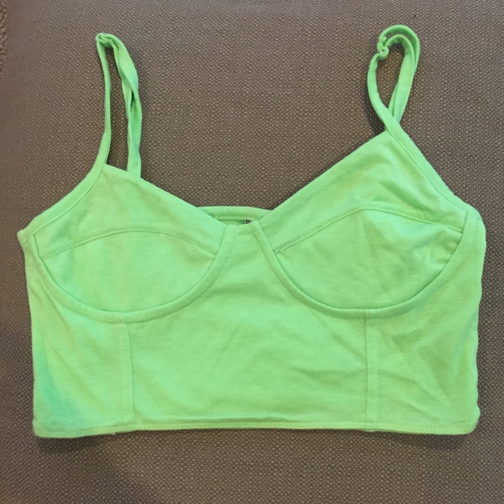 Neon green crop top